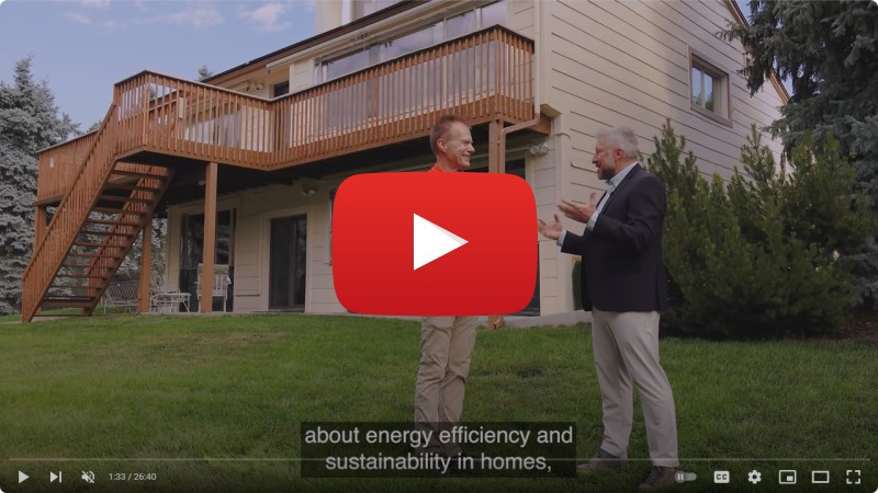 Video preview of John Avenson and Paul Kriescher standing in front of John's house